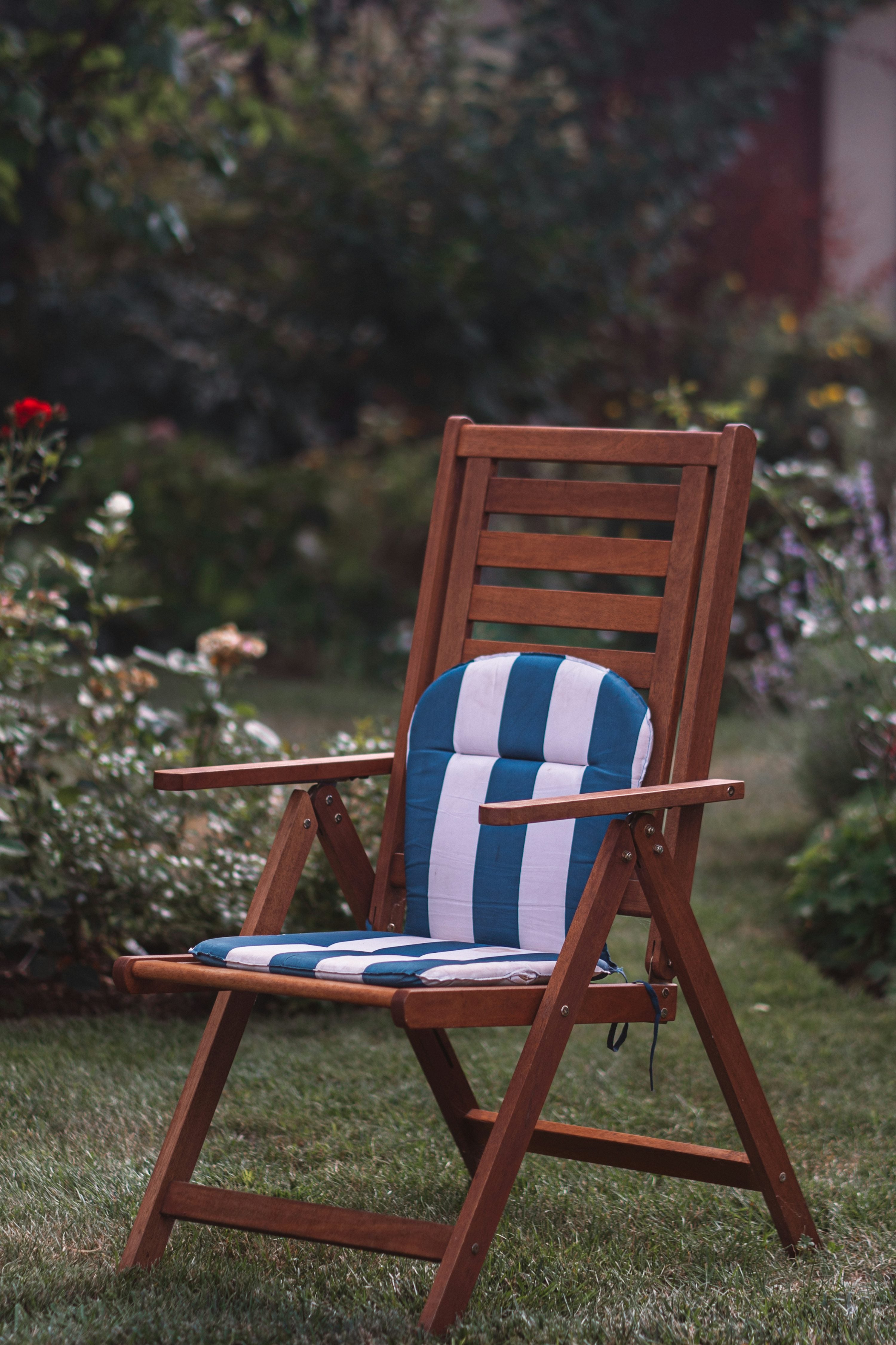 Teak armchair with cushion - placeholder photo