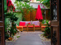 Outdoor lounge seating on patio - placeholder photo