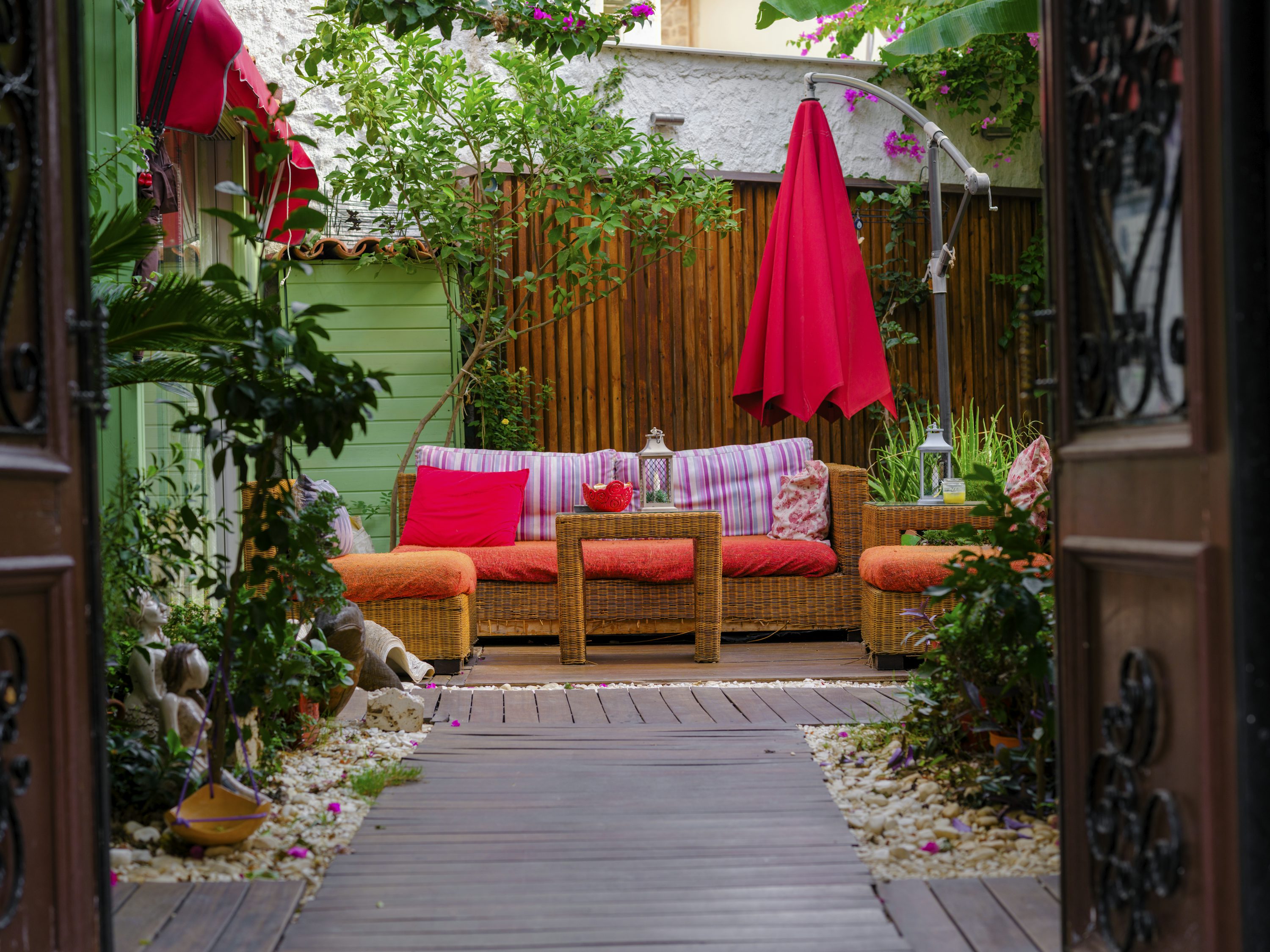 Outdoor lounge seating on patio - placeholder photo